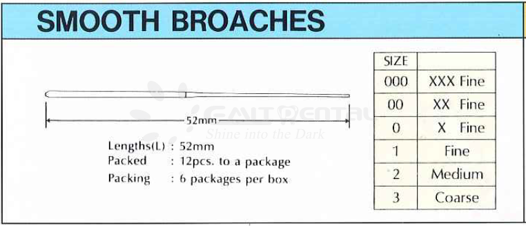 MANI Root Canal Square Broaches Smooth Broach #00 (2)